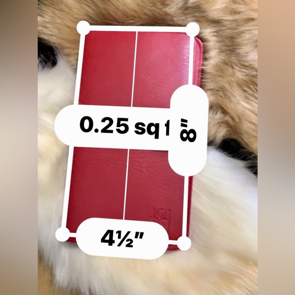 🍀VINTAGE LEATHER WALLET, MEDIUM/RED🍀#LHI - Picture 11 of 11